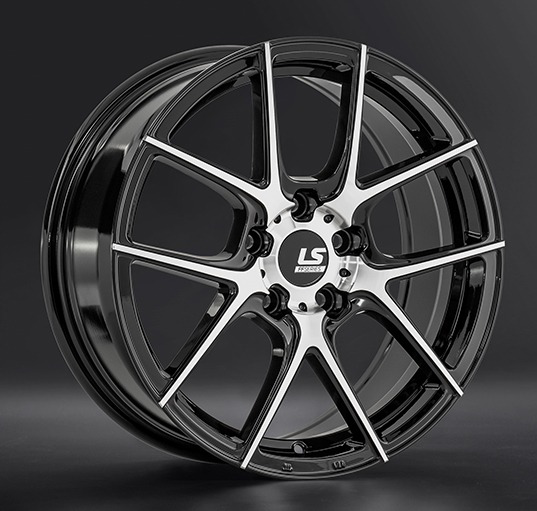Диски LS wheels FlowForming RC06 7.5 х 17 5*114,3 Et: 40 Dia: 67.1 черный полностью полированный