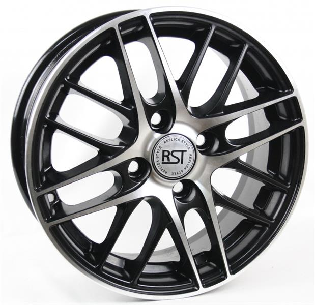 Диски RST R004 5.5 х 14 4*98 Et: 35 Dia: 58.6 черный с проточкой глянцевый