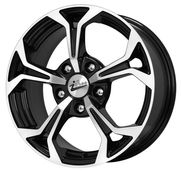 Диски iFree Эрнесто 6.5 х 15 5*100 Et: 38 Dia: 67.1 черный с проточкой глянцевый