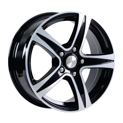 Диски Скад Sakura 6.5 х 15 5*108 Et: 40 Dia: 58.1 черный с проточкой глянцевый