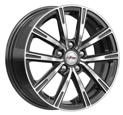 Диски iFree Драйвер 6 х 15 5*100 Et: 43 Dia: 57.1 черный с проточкой глянцевый
