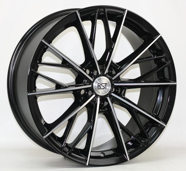 Диски RST R248 8 х 18 5*114,3 Et: 45 Dia: 67.1 черный с проточкой глянцевый