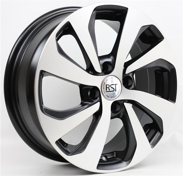 Диски RST R005 6 х 15 4*100 Et: 46 Dia: 54.1 черный с проточкой матовый
