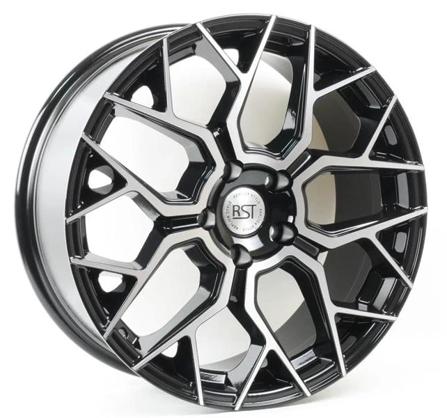 Диски RST R148 8 х 18 5*112 Et: 30 Dia: 66.6 черный с проточкой глянцевый