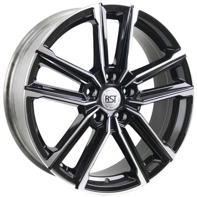 Диски RST R078 7 х 18 5*108 Et: 33 Dia: 60.1 черный с проточкой глянцевый