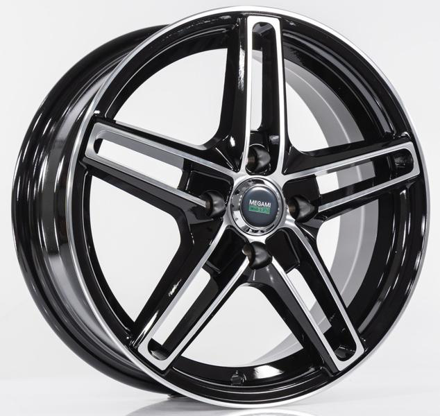 Диски Megami MGM-17FF 6 х 15 4*100 Et: 50 Dia: 60.1 черный полностью полированный