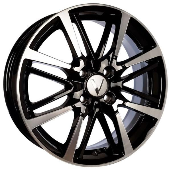 Диски N2O V2216 6 х 16 4*100 Et: 50 Dia: 60.1 черный с проточкой глянцевый