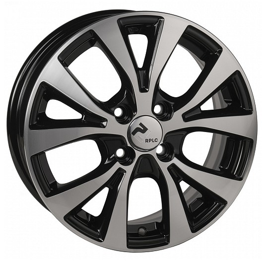 Диски RPLC HY161 6 х 15 4*100 Et: 46 Dia: 54.1 черный с проточкой глянцевый