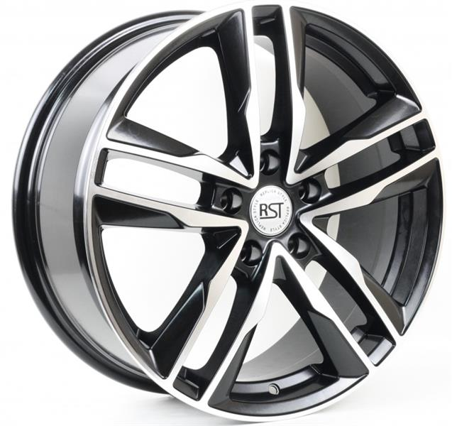 Диски RST R128 7.5 х 18 5*114,3 Et: 45 Dia: 67.1 черный с проточкой глянцевый