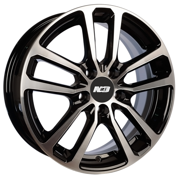 Диски N2O V2209 6 х 15 5*100 Et: 38 Dia: 57.1 черный с проточкой глянцевый