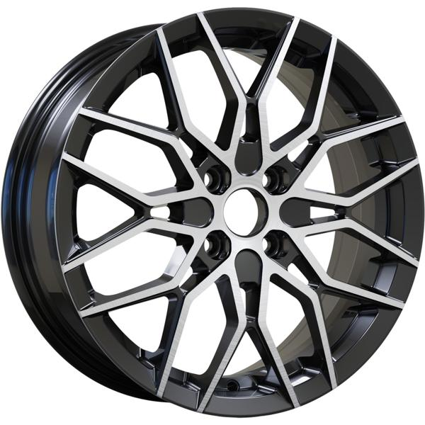 Диски RST R085 6 х 15 4*100 Et: 46 Dia: 54.1 черный с проточкой глянцевый