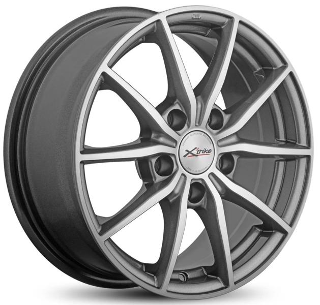 Диски X'trike X-111 6.5 х 15 5*100 Et: 38 Dia: 57.1 серый с полировкой