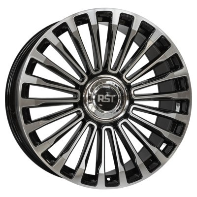 Диски RST R2201FF 9.5 х 22 5*120 Et: 45 Dia: 72.6 черный с проточкой глянцевый