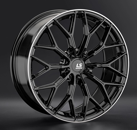 Диски LS wheels FlowForming RC69 8.5 х 20 5*108 Et: 30 Dia: 65.1 черный с полированным ободом