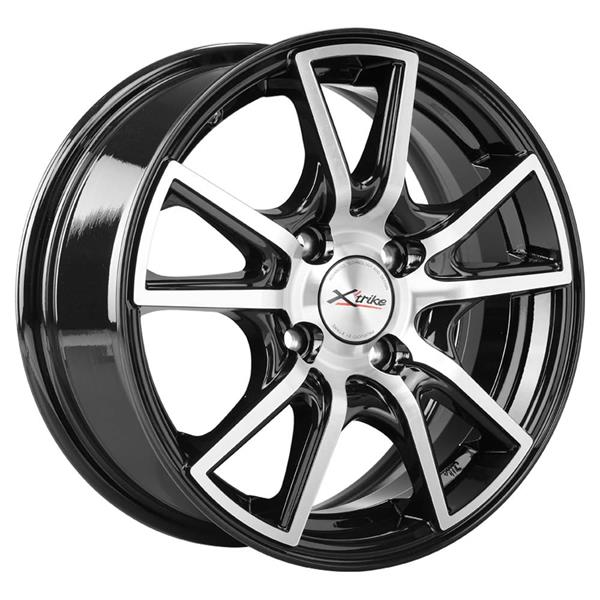 Диски X'trike X-104 6 х 14 5*114,3 Et: 38 Dia: 67.1 черный с проточкой глянцевый