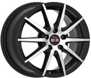 Диски ALCASTA M53 6 х 15 5*100 Et: 38 Dia: 57.1 черный полностью полированный