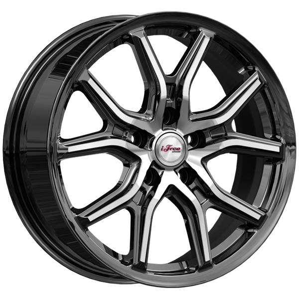 Диски iFree Страйк 6.5 х 17 5*114,3 Et: 37 Dia: 66.6 черный с проточкой глянцевый