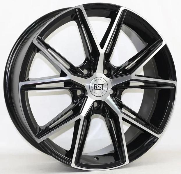 Диски RST R129 7.5 х 19 5*108 Et: 45 Dia: 63.4 черный с проточкой глянцевый