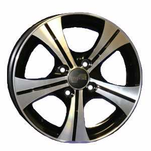 Диски Tech Line 410 5.5 х 14 4*100 Et: 43 Dia: 67.1 черный с проточкой глянцевый