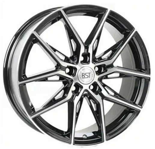 Диски RST R218 7.5 х 18 5*114,3 Et: 45 Dia: 67.1 черный с проточкой глянцевый