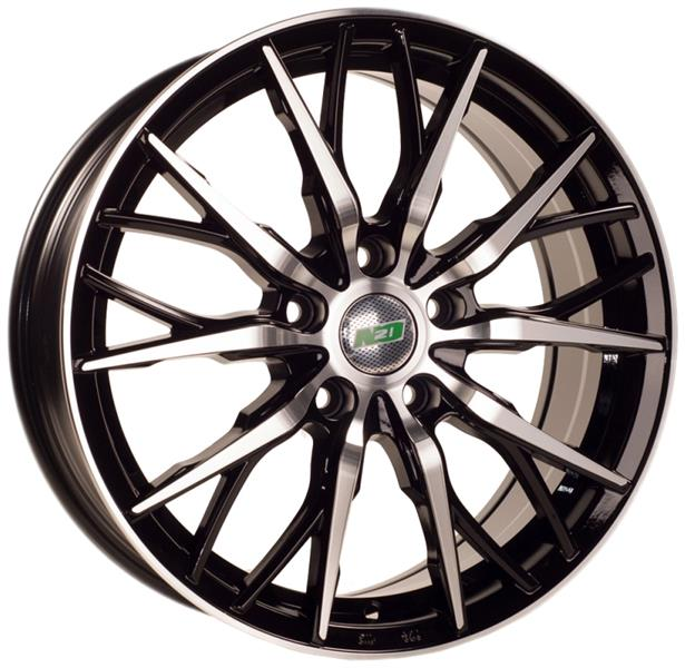 Диски N2O Y4409 7 х 17 5*114,3 Et: 35 Dia: 67.1 черный с проточкой глянцевый