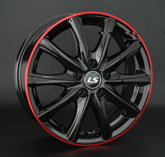 Диски LS wheels LS741 6 х 15 4*100 Et: 48 Dia: 73.1 черный с полированным ободом