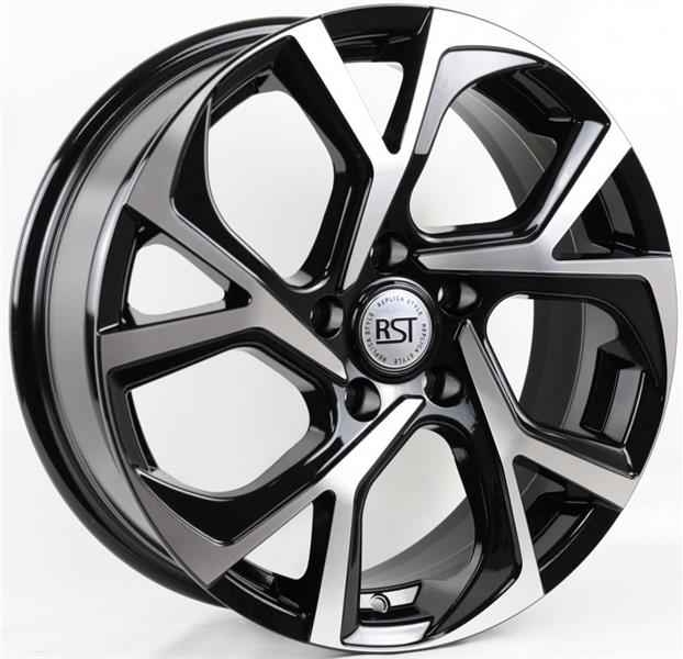 Диски RST R087  6.5 х 17 5*114,3 Et: 45 Dia: 54.1 черный с проточкой глянцевый