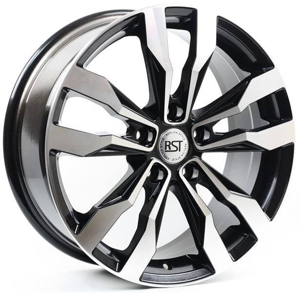 Диски RST R047 7 х 17 5*105 Et: 42 Dia: 56.6 черный с проточкой глянцевый