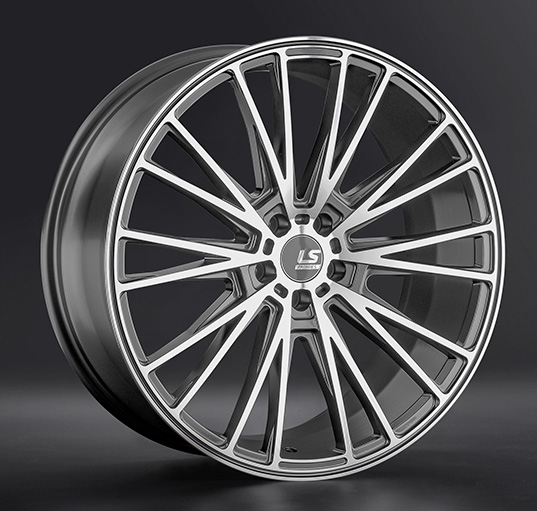 Диски LS wheels FlowForming RC60 9 х 21 5*114,3 Et: 35 Dia: 60.1 серый с полировкой