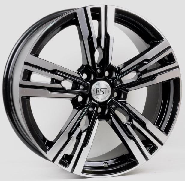 Диски RST R228 8 х 18 5*114,3 Et: 50 Dia: 60.1 черный с проточкой глянцевый