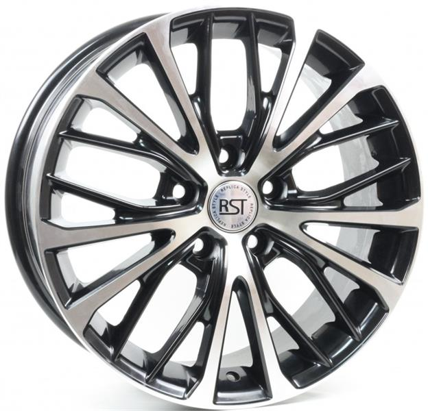 Диски RST R027 7.5 х 17 5*114,3 Et: 46 Dia: 67.1 черный с проточкой глянцевый