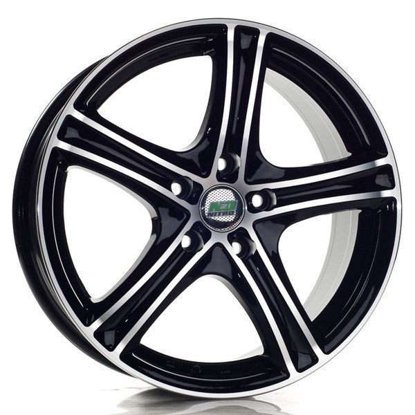 Диски N2O Y9129 7 х 17 5*114,3 Et: 39 Dia: 60.1 черный с проточкой глянцевый