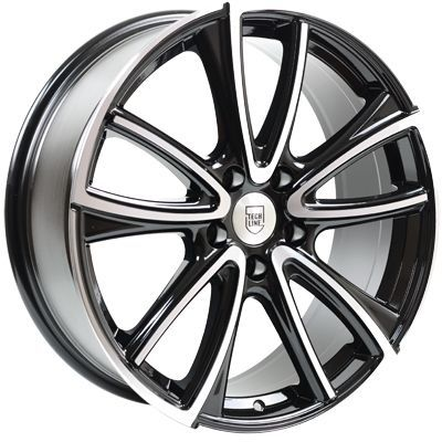 Диски Tech Line 682 7 х 16 5*114,3 Et: 40 Dia: 60.1 черный с проточкой глянцевый