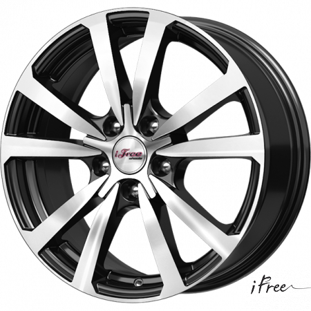 Диски iFree Бэнкс 7 х 17 5*112 Et: 35 Dia: 66.6 черный с проточкой глянцевый