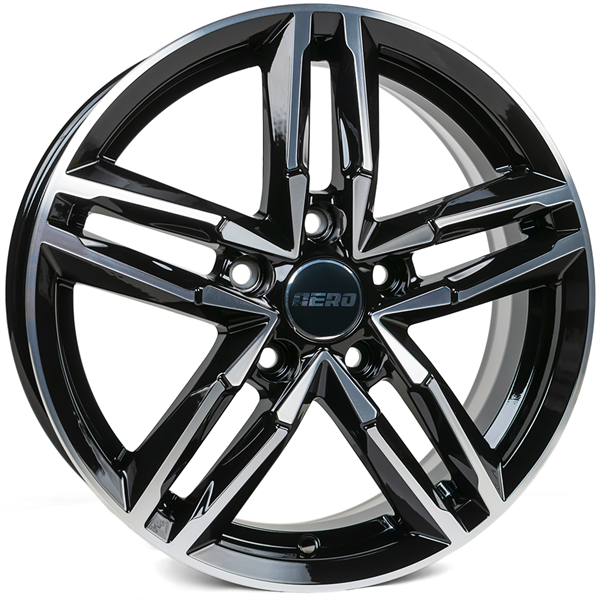 Диски AERO V2184 6 х 16 5*114,3 Et: 45 Dia: 67.1 черный с проточкой глянцевый