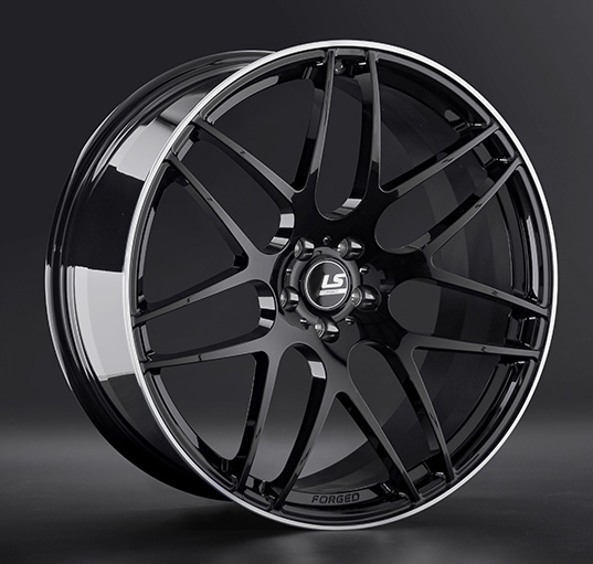 Диски LS Forged FG09 10 х 21 5*112 Et: 52 Dia: 66.6 черный с полированным ободом