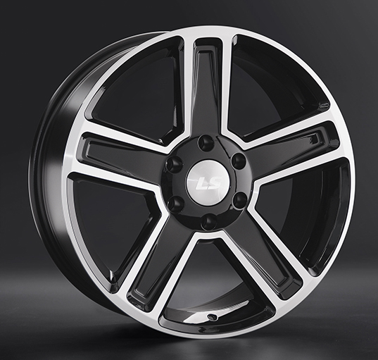 Диски LS wheels LS 1296 8 х 17 6*139,7 Et: 38 Dia: 100.1 черный полностью полированный