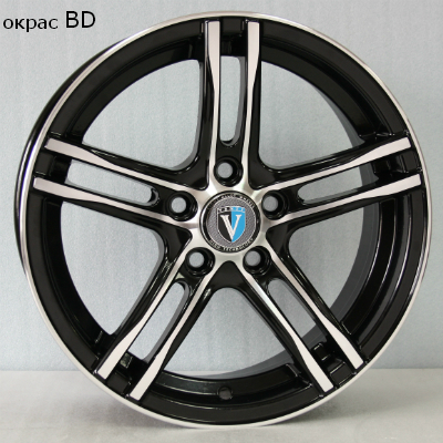 Диски Tech Line 1505 6 х 15 5*100 Et: 38 Dia: 57.1 черный с проточкой глянцевый