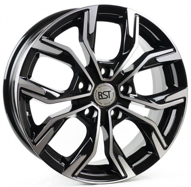 Диски RST R106 6.5 х 16 5*108 Et: 50 Dia: 63.3 черный с проточкой глянцевый