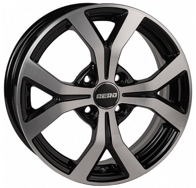 Диски AERO V2147 6 х 15 4*100 Et: 50 Dia: 60.1 черный с проточкой глянцевый
