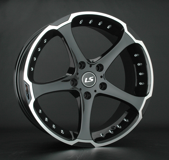 Диски LS wheels LS358 8 х 18 5*120 Et: 30 Dia: 72.6 черный с полированным ободом
