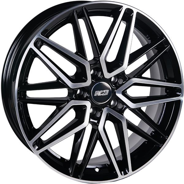 Диски N2O V2233 7 х 18 5*114,3 Et: 53 Dia: 54.1 черный с проточкой глянцевый