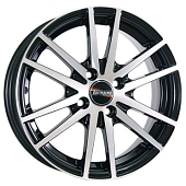 Диски Tech Line 535 6 х 15 4*114,3 Et: 45 Dia: 56.6 черный с проточкой глянцевый