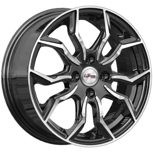 Диски iFree Бохо 6 х 15 4*98 Et: 33 Dia: 58.6 черный с проточкой глянцевый