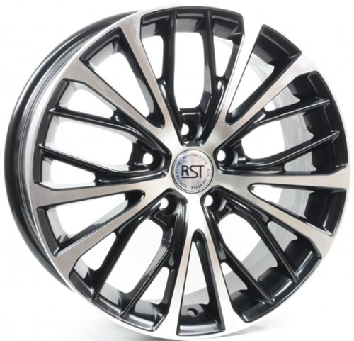 Диски RST R027 7.5 х 17 5*114,3 Et: 46 Dia: 67.1 черный с проточкой глянцевый