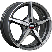 Диски ALCASTA M56 6 х 15 4*100 Et: 46 Dia: 54.1 серый с полировкой