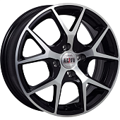 Диски ALCASTA M52 6 х 15 5*100 Et: 38 Dia: 57.1 черный полностью полированный