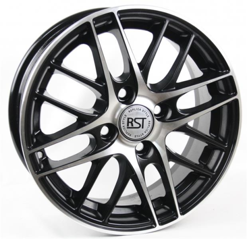 Диски RST R004 5.5 х 14 4*100 Et: 43 Dia: 60.1 черный с проточкой глянцевый