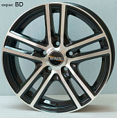 Диски Tech Line 529 6 х 15 5*114,3 Et: 45 Dia: 67.1 черный с проточкой глянцевый
