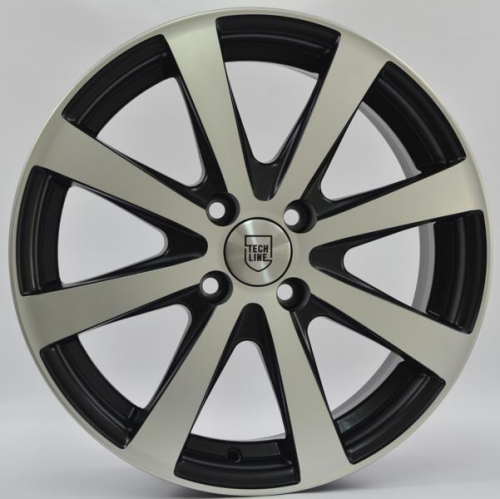 Диски Tech Line 634 6 х 16 4*100 Et: 37 Dia: 60.1 черный с проточкой матовый